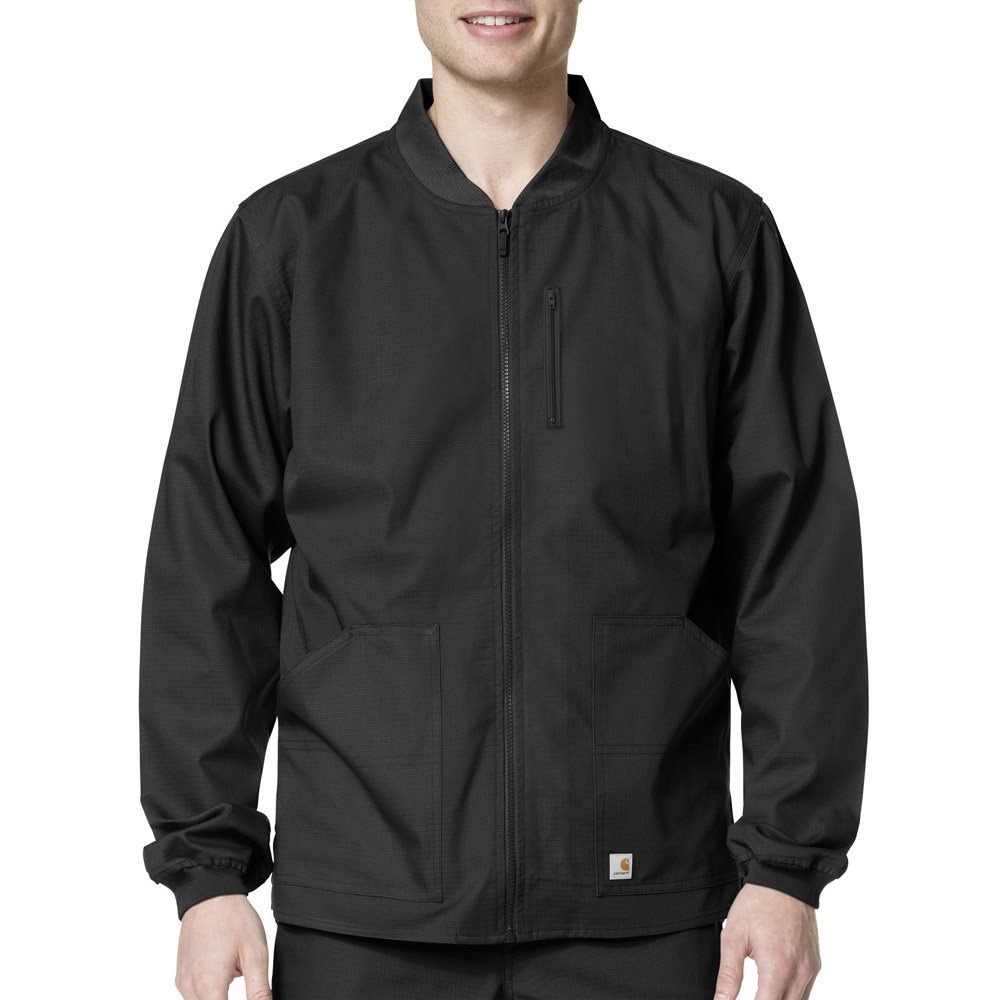 Carhartt Men's Ripstop Full Zip Lightweight Jacket in Black C84108 Size‎ Large